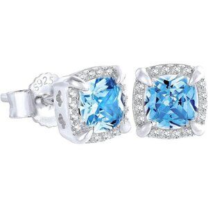 Gold Earrings for Men, 14K/White Gold Stud Earrings, Iced Out Earrings Men